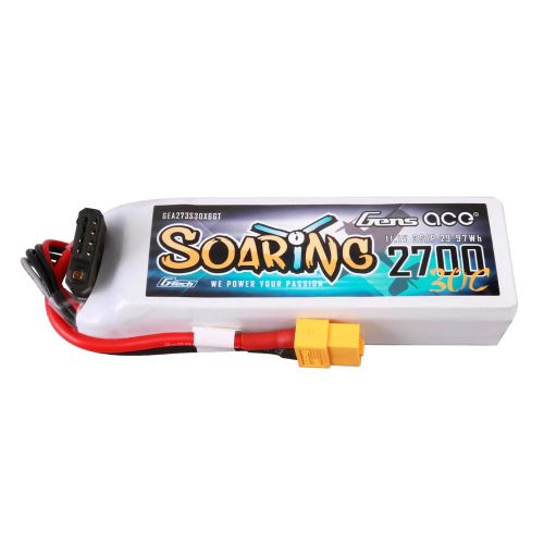GEA273S30X6GT - Gens ace G-Tech Soaring 2700 mAh 11.1 V 30 C 3S1P LiPo GEA273S30X6GT GEA273S30X6GT - Gens ace G-Tech Soaring 2700 mAh 11.1 V 30 C 3S1P LiPo GEA273S30X6GT