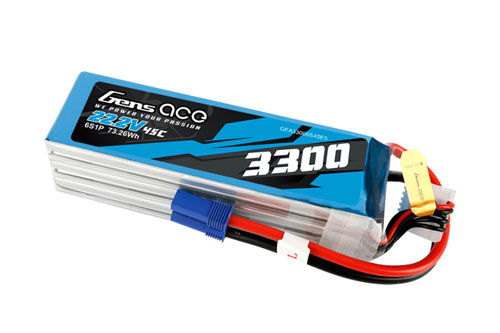 GEA33006S45E5 - Gens Ace LiPo 3300mAh 22.2V 6S1P 45C EC5 GEA33006S45E5 GEA33006S45E5 - Gens Ace LiPo 3300mAh 22.2V 6S1P 45C EC5 GEA33006S45E5
