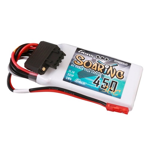 GEA4503S30JGT - Gens ace G-Tech Soaring 450mAh 11.1V 30C 3S1P Lipo Battery Pack with JST-SYP Plug GEA4503S30JGT