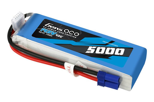 GEA50004S45E5 - Gens Ace LiPo 5000mAh 14.8V 45C 4S1P EC5 GEA50004S45E5 GEA50004S45E5 - Gens Ace LiPo 5000mAh 14.8V 45C 4S1P EC5 GEA50004S45E5
