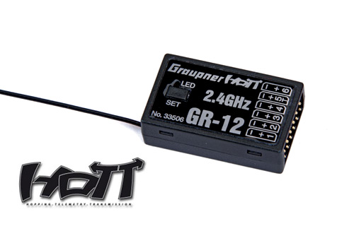 GRP-33506 - GR-12 Empfaenger 2.4GHz HoTT Graupner GRP-33506 GRP-33506 - GR-12 Empfaenger 2.4GHz HoTT Graupner GRP-33506