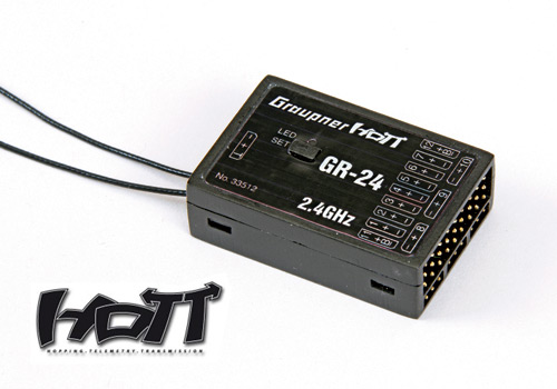 GRP-33512 - GR-24 Empfaenger 2.4GHz HoTT Graupner GRP-33512 GRP-33512 - GR-24 Empfaenger 2.4GHz HoTT Graupner GRP-33512