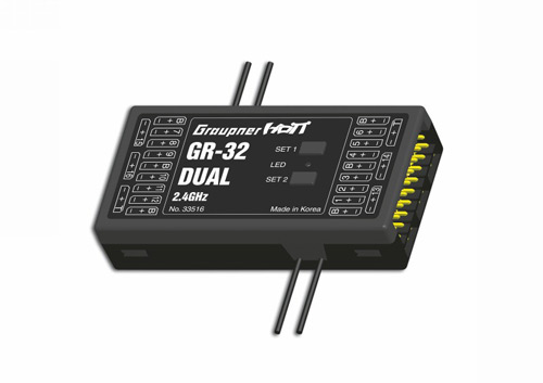 GRP-33516 - GR-32 Dual Empfaenger 2.4GHz HoTT Graupner GRP-33516 GRP-33516 - GR-32 Dual Empfaenger 2.4GHz HoTT Graupner GRP-33516