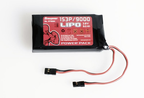 GRP-BT8084 - Senderakku LiPo 1S3P 9000mAh 3.8V TX Graupner GRP-BT8084