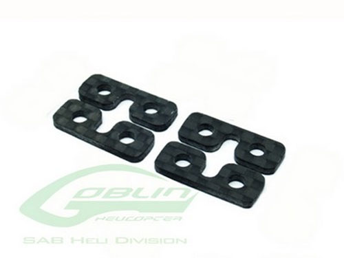 H0572-S - Carbon Heckservo Halterungsplaettchen - Goblin 380 SAB H0572-S