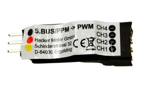 HACK29854845 - S.BUS_PPM zu PWM Konverter Kanal 1-4 Hacker HACK29854845 HACK29854845 - S.BUS_PPM zu PWM Konverter Kanal 1-4 Hacker HACK29854845