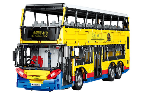 HAP-YC-QC015 - Doppeldecker Bus inkl. Elektronik (4255 Teile) HAPPY BUILD HAP-YC-QC015