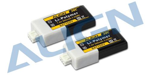 HBP03001 - 2S1P 7.4V 300mAh_30C LiPo Align HBP03001