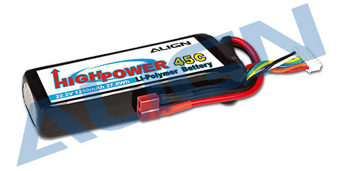 HBP12501 - Align 22.2V 6S1P 1250mAh 45C HBP12501 HBP12501 - Align 22.2V 6S1P 1250mAh 45C HBP12501