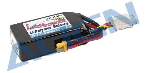 HBP13002 - Align 3S1P 11.1V 1300mAh 30C (XT30) HBP13002 HBP13002 - Align 3S1P 11.1V 1300mAh 30C (XT30) HBP13002