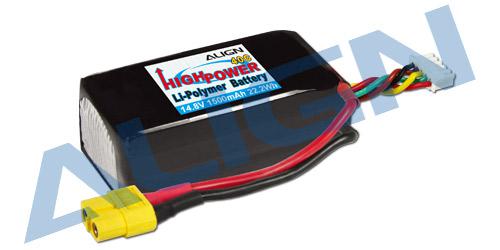 HBP15004 - LiPo 4S1P 14.8V 1500mAh _ 40C Align HBP15004