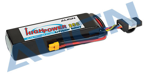 HBP28001 - Align 3S1P 11.1V LiPo 2800mAh 25C HBP28001