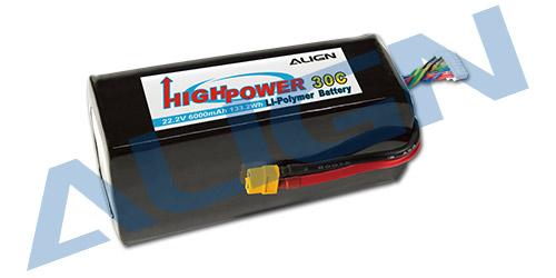 HBP60001 - LiPo 6S1P 22.2V 6000mAh 30C Align HBP60001