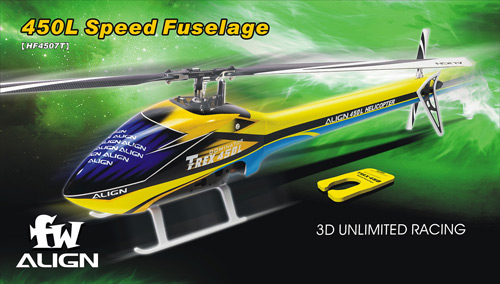 HF4507 - 450L Speed Rumpf gelb_blau Align HF4507 HF4507 - 450L Speed Rumpf gelb_blau Align HF4507