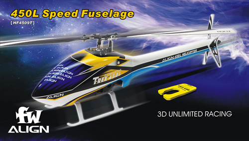 HF4509 - 450L Speed Rumpf weiss_blau Align HF4509 HF4509 - 450L Speed Rumpf weiss_blau Align HF4509