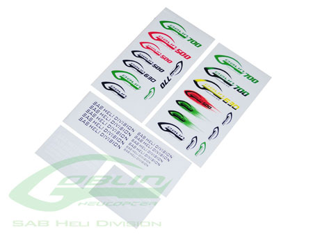 HM035 - SAB Heli Division Aufkleber Set HM035 HM035 - SAB Heli Division Aufkleber Set HM035