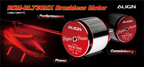 HML73M01 - 730MX Brushless Motor (850KV) RCM-BL730MX Align HML73M01 HML73M01 - 730MX Brushless Motor (850KV) RCM-BL730MX Align HML73M01