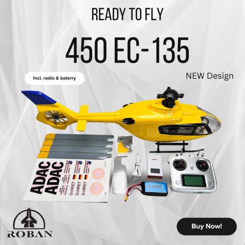 HSM-450-R-EC-YER - RotorScale EC-135 OAMTC 450 Hubschrauber - RTF Roban HSM-450-R-EC-YER HSM-450-R-EC-YER - RotorScale EC-135 OAMTC 450 Hubschrauber - RTF Roban HSM-450-R-EC-YER