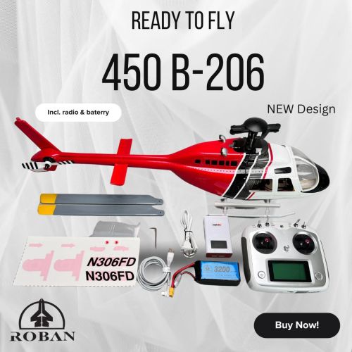 HSM-450-R-JR-RWB - RotorScale B206 Air Ops 450 Hubschrauber - RTF Roban HSM-450-R-JR-RWB HSM-450-R-JR-RWB - RotorScale B206 Air Ops 450 Hubschrauber - RTF Roban HSM-450-R-JR-RWB