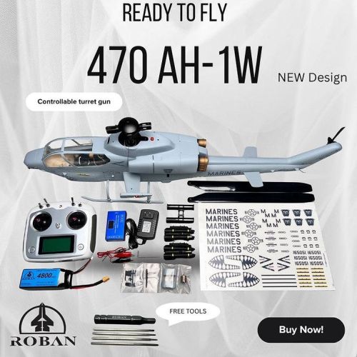 HSM-470-R-AH1W-GR - RotorScale 470 RTF AH-1W Super Cobra Roban HSM-470-R-AH1W-GR HSM-470-R-AH1W-GR - RotorScale 470 RTF AH-1W Super Cobra Roban HSM-470-R-AH1W-GR