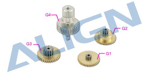 HSP45002 - DS450 Servo Getriebe Set Align HSP45002 HSP45002 - DS450 Servo Getriebe Set Align HSP45002