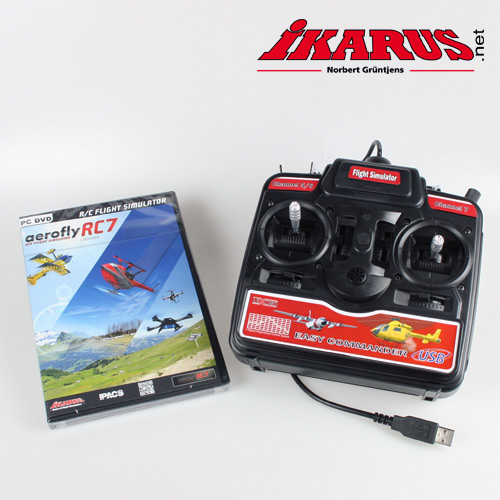 IK3071025 - aerofly RC7 ULTIMATE DVD inkl. USB-Commander Ikarus IK3071025