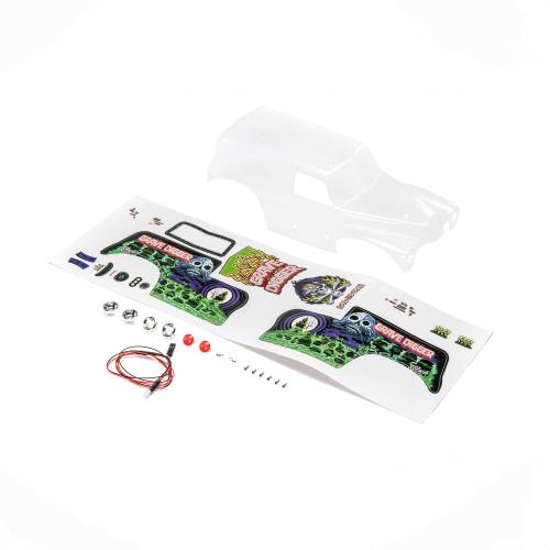 LOS210045 - Body Set. Grave Digger. Clear: Mini LMT LOSI LOS210045 LOS210045 - Body Set. Grave Digger. Clear: Mini LMT LOSI LOS210045