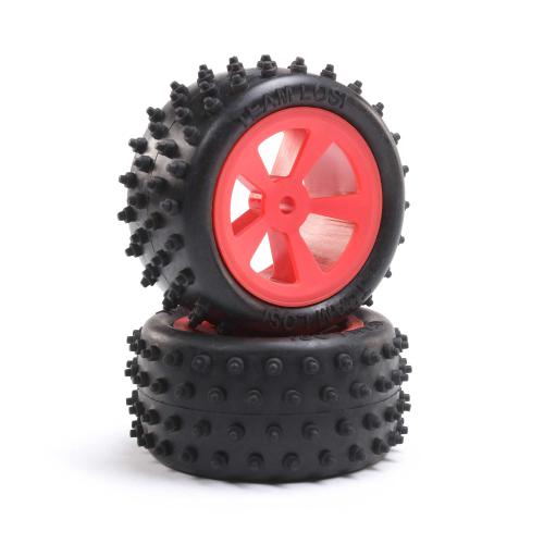 LOS41023 - 4 Row Rear Tires. Mounted. Red (2): Mini JRX2 LOSI LOS41023 LOS41023 - 4 Row Rear Tires. Mounted. Red (2): Mini JRX2 LOSI LOS41023