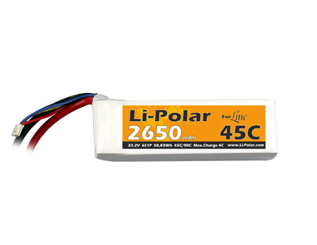 LPAA900045 - Li-Polar 22.2V 6S1P 2650mAh 45C LPAA900045 LPAA900045 - Li-Polar 22.2V 6S1P 2650mAh 45C LPAA900045