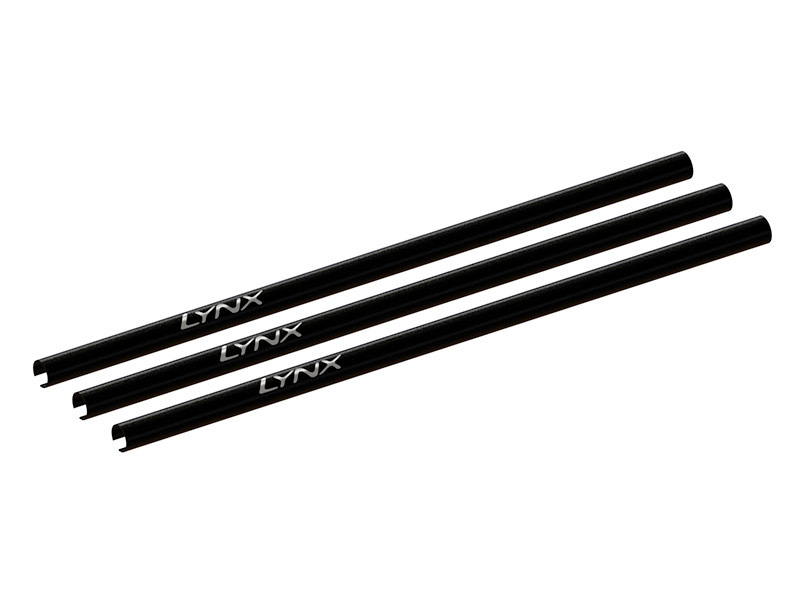 LX2557-3 - Heckrohr CNC Alu schwarz ( 3 Stk.) - 130 S LYNX LX2557-3