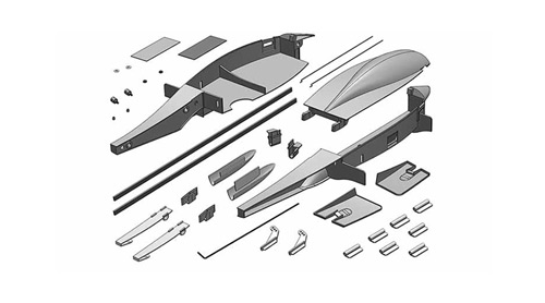 MPX-224110 - Klein-_Kunststoffteilesatz Segler Multiplex MPX-224110