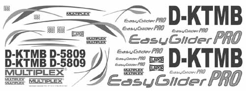 MPX-724236 - Dekorbogen EasyGlider PRO Multiplex MPX-724236