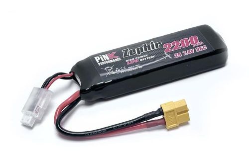 PP1-2S2200-X6 - Pink Performance Zephir LiPo 2S 7.4V-2200-35C (XT60) Kyosho PP1-2S2200-X6