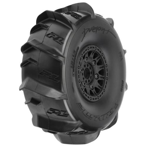 PRO1018911 - Dumont Sand_Snow Tires Mounted on Raid Black 6x30 Removable 17mm Hex Wheels (2) for Mojave 6S and UDR Front or Rear PRO1018911 PRO1018911 - Dumont Sand_Snow Tires Mounted on Raid Black 6x30 Removable 17mm Hex Wheels (2) for Mojave 6S and UDR Front or Rear PRO1018911