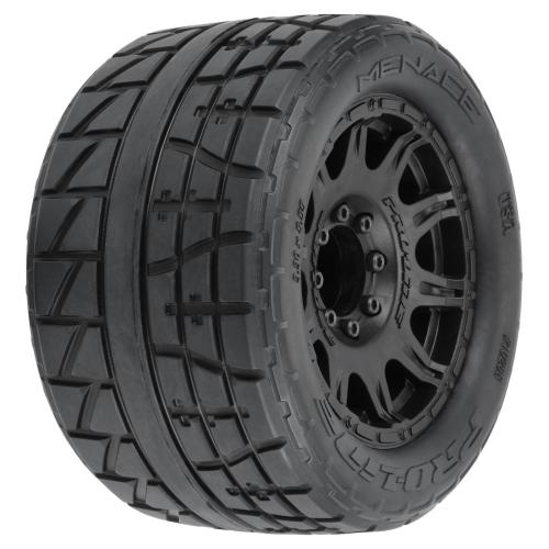 PRO1020610 - 1_8 Menace HP BELTED F_R 3.8 MT Tires Mounted 17mm Black Raid (2) PRO1020610 PRO1020610 - 1_8 Menace HP BELTED F_R 3.8 MT Tires Mounted 17mm Black Raid (2) PRO1020610