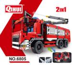 QH-6805 - Qihui Feuerloeschfahrzeug 2in1 (1288 Teile)