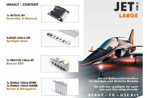 UL-SET-JET-L3 - Set fuer Sport-Jets LARGE(1.8m-3m) uniLIGHT UL-SET-JET-L3 UL-SET-JET-L3 - Set fuer Sport-Jets LARGE(1.8m-3m) uniLIGHT UL-SET-JET-L3