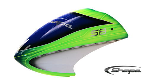 SHS8H00003 - Kabinenhaube. Airbrush (gruen_blau) S8 Shape-Heli SHS8H00003 SHS8H00003 - Kabinenhaube. Airbrush (gruen_blau) S8 Shape-Heli SHS8H00003