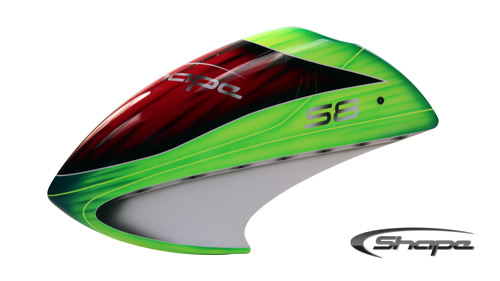 SHS8H00004 - Kabinenhaube. Airbrush (gruen_rot) S8 Shape-Heli SHS8H00004 SHS8H00004 - Kabinenhaube. Airbrush (gruen_rot) S8 Shape-Heli SHS8H00004
