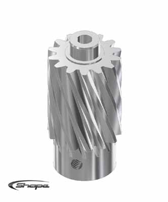 SHS8P00130 - Motorritzel 14 Zaehne. Modul 1. 6mm. schraegverzahnt Shape-Heli SHS8P00130 SHS8P00130 - Motorritzel 14 Zaehne. Modul 1. 6mm. schraegverzahnt Shape-Heli SHS8P00130