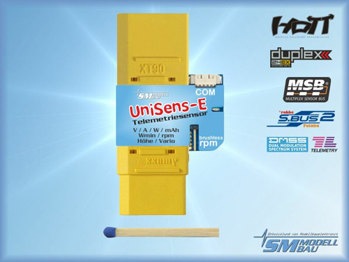 SM-3106 - UniSens-E mit XT90 Stecker SM-Modellbau SM-3106