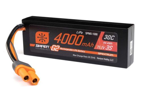 SPMX-1088 - 11.1V 4000mAh 3S 30C Smart G2 Hardcase LiPo Battery: IC5 Spektrum SPMX-1088 SPMX-1088 - 11.1V 4000mAh 3S 30C Smart G2 Hardcase LiPo Battery: IC5 Spektrum SPMX-1088