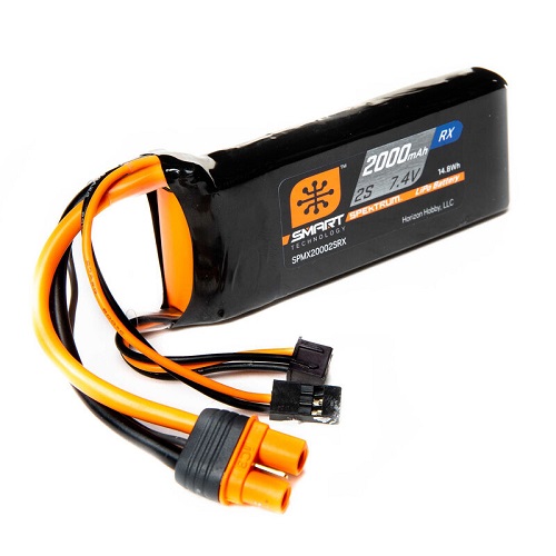 SPMX20002SRX - Spektrum 7.4V 2000mAh 2S 15C Smart LiPo Receiver Battery: Universal Receiver. IC3 SPMX20002SRX SPMX20002SRX - Spektrum 7.4V 2000mAh 2S 15C Smart LiPo Receiver Battery: Universal Receiver. IC3 SPMX20002SRX