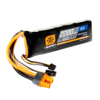 SPMX22002SLFRX - Spektrum 6.6V 2200mAh 2S 15C Smart LiFe Receiver Battery: Universal Receiver. IC3