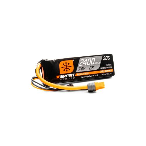 SPMX24002S30 - 7.4V 2400mAh 2S Smart 30C LiPo Battery: IC3 Connector Spektrum SPMX24002S30 SPMX24002S30 - 7.4V 2400mAh 2S Smart 30C LiPo Battery: IC3 Connector Spektrum SPMX24002S30