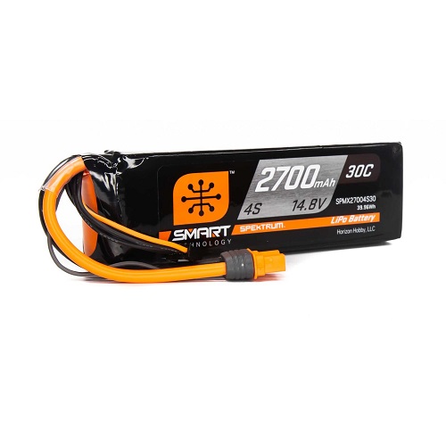 SPMX27004S30 - Spektrum 14.8V 2700mAh 4S 30C Smart LiPo Battery: IC3 SPMX27004S30 SPMX27004S30 - Spektrum 14.8V 2700mAh 4S 30C Smart LiPo Battery: IC3 SPMX27004S30