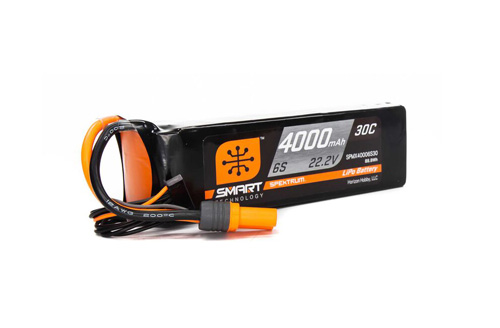 SPMX40006S30 - Spektrum Smart LiPo 22.2V 4000mAh 6S 30C IC5 SPMX40006S30 SPMX40006S30 - Spektrum Smart LiPo 22.2V 4000mAh 6S 30C IC5 SPMX40006S30