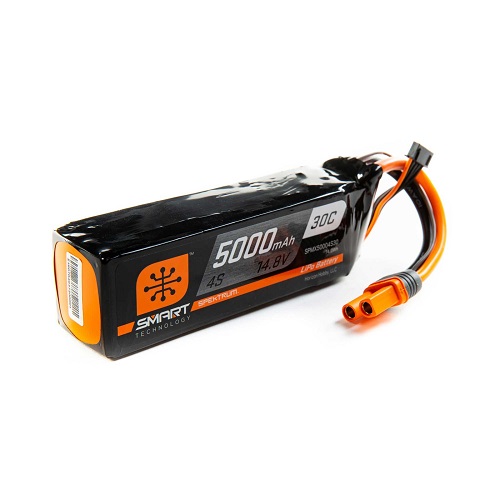 SPMX50004S30 - Spektrum 14.8V 5000mAh 4S 30C Smart LiPo Battery: IC5 SPMX50004S30 SPMX50004S30 - Spektrum 14.8V 5000mAh 4S 30C Smart LiPo Battery: IC5 SPMX50004S30