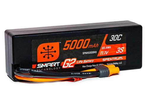 SPMX53S30H3 - Smart G2 3S 11.1V 5000mAh 30C LiPo Hard Case IC3 Spektrum SPMX53S30H3