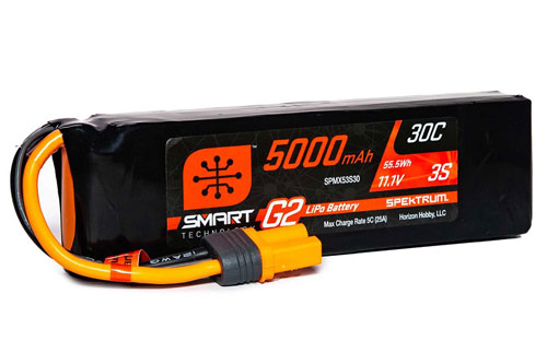 SPMX53S30 - Smart G2 3S 11.1V 5000mAh 30C LiPo IC5 Spektrum SPMX53S30 SPMX53S30 - Smart G2 3S 11.1V 5000mAh 30C LiPo IC5 Spektrum SPMX53S30
